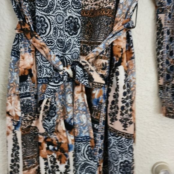 Lularoe Patchwork Ellie Class Shirt Dress Women's Size Small NWOT - Picture 4 of 9